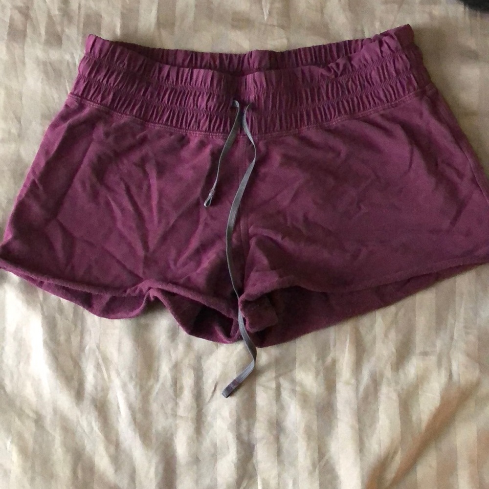Burgundy LuLulemon shorts